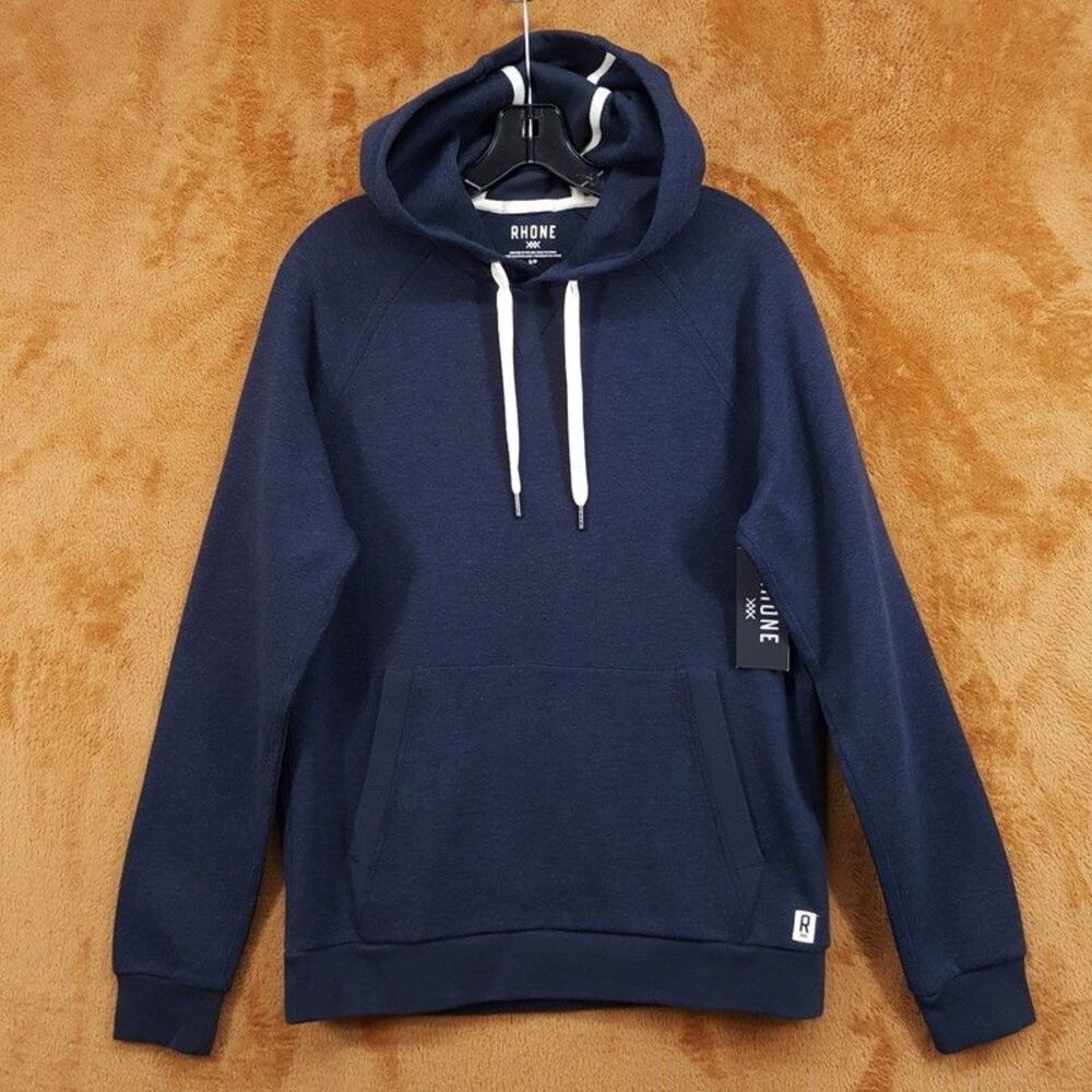 RHONE Sweatshirt Mens Small Navy Heather HERITAGE Midweight Hoodie $118